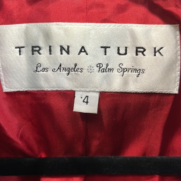 Trina Turk Blazer Plaid Wool Blend Cropped Fully Lined 3/4 Sleeve 3-Button - Picture 4 of 12